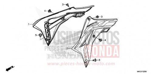 BOUCLIER DE RADIATEUR (CRF450R) CRF450RH de 2017